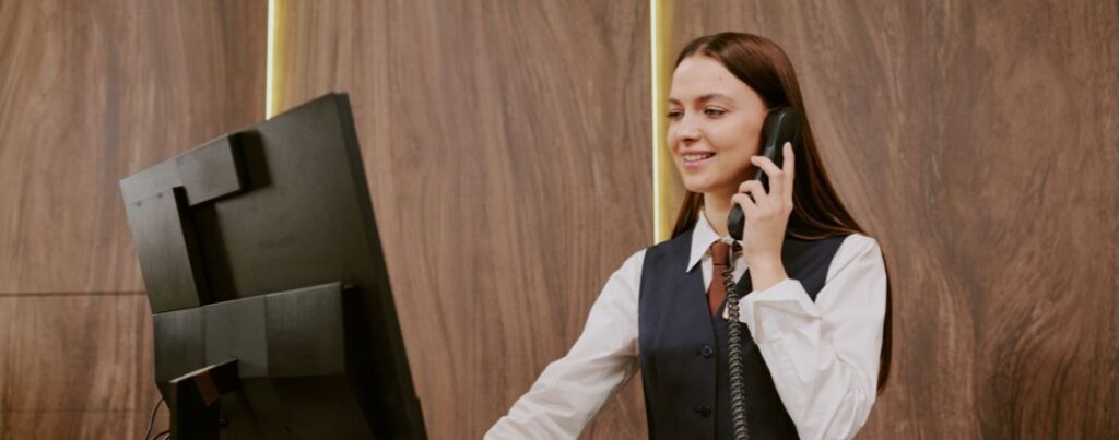 Recepcionista terceirizada